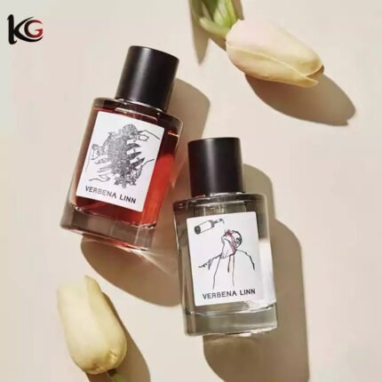 In stock Transparent glass cylindrical perfume bottle, snap-on spray bottle, 50ml, cosmetic refill bottle.